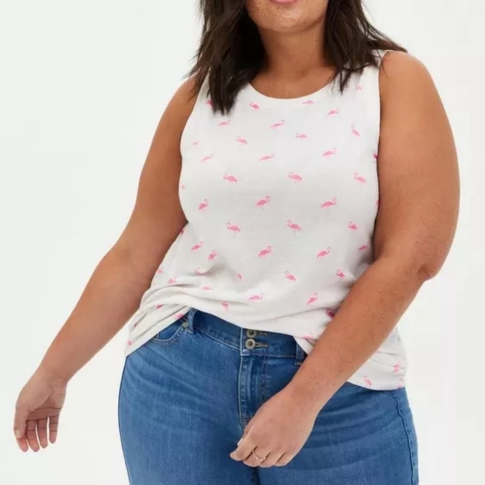 Torrid Pink Flamingo Print Tank Top